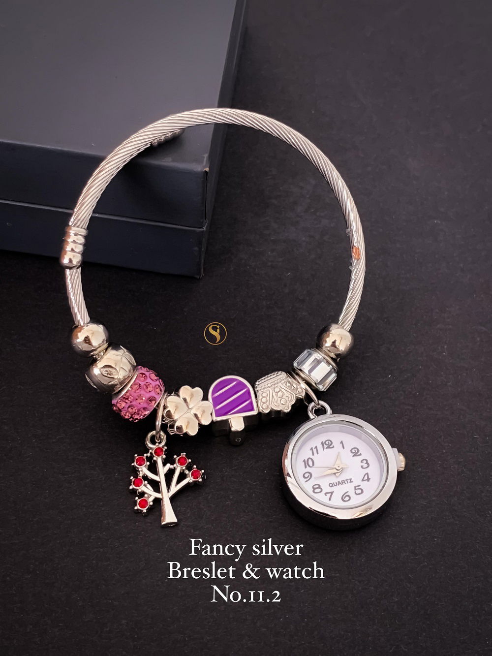 Fancy Party Wear Silver Bracelets And Watch Wholesale Shop In Surat
